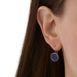Silver Lapis Lazuli Drop Earrings - Afghanistan